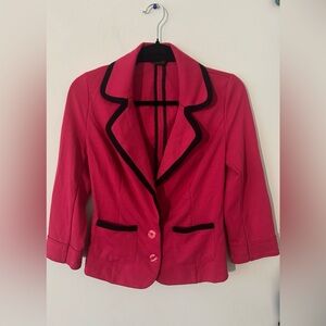 G by Guess Fuchsia Blazer with Black Accents